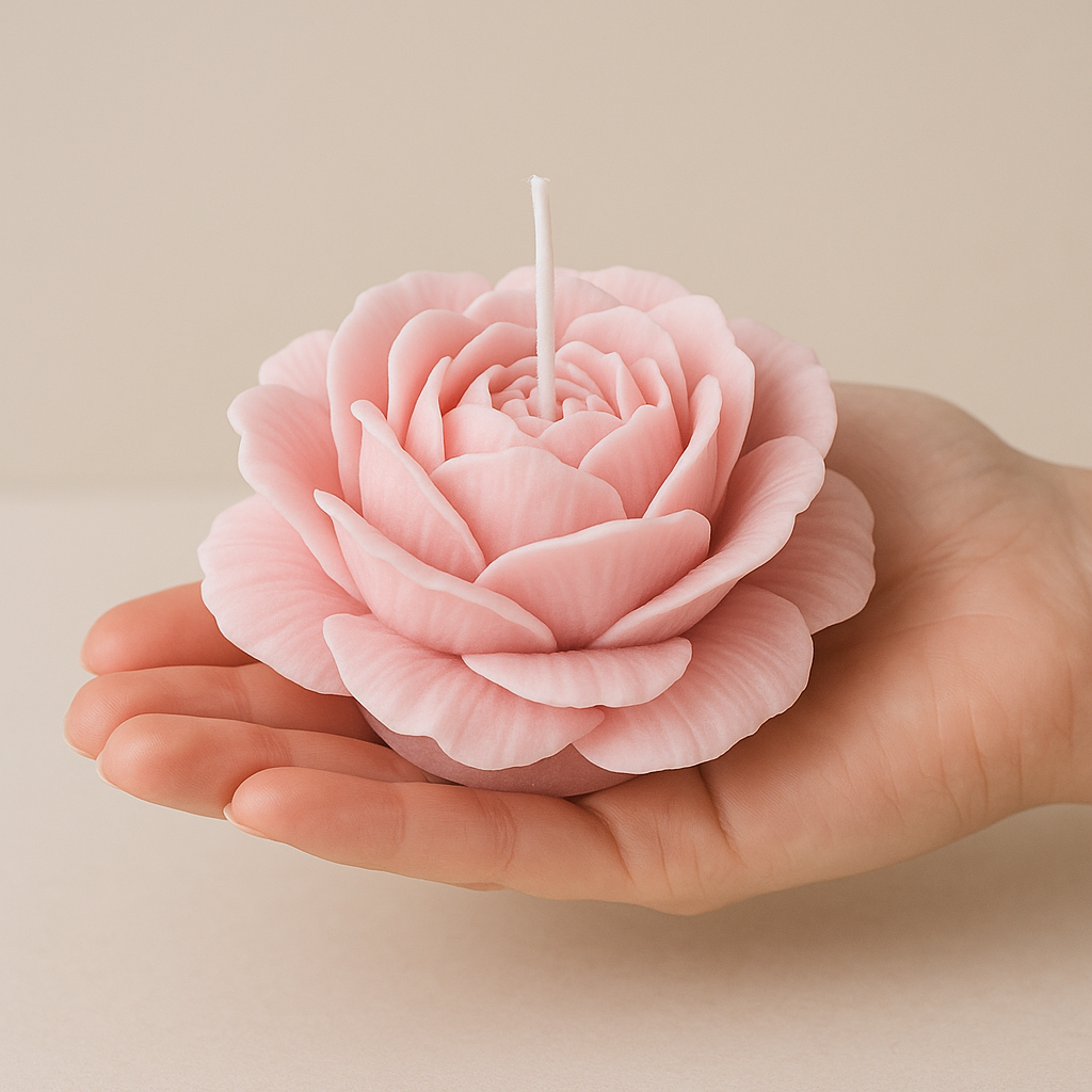 Single Bloom Peony Candle